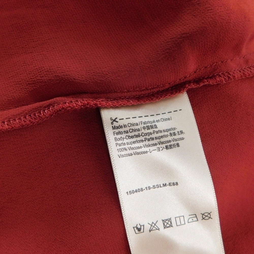SCOTCH & SODA Maison Scotch Red Satin Wrap Dress Solid Party Cocktails Medium - Picture 12 of 14